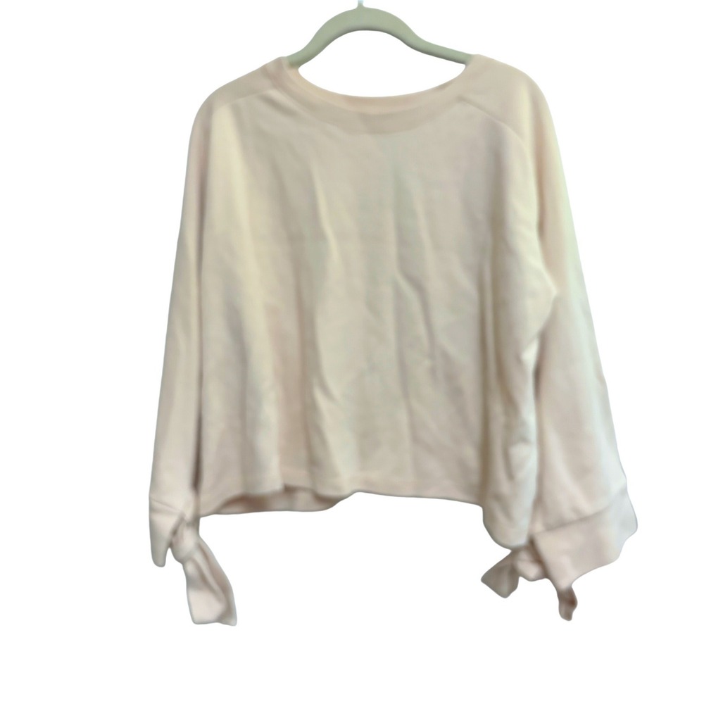 Varley Rose Pink Tie Wrist Pullover Sweatshirt‎ Tie Cuff Anthropologie M